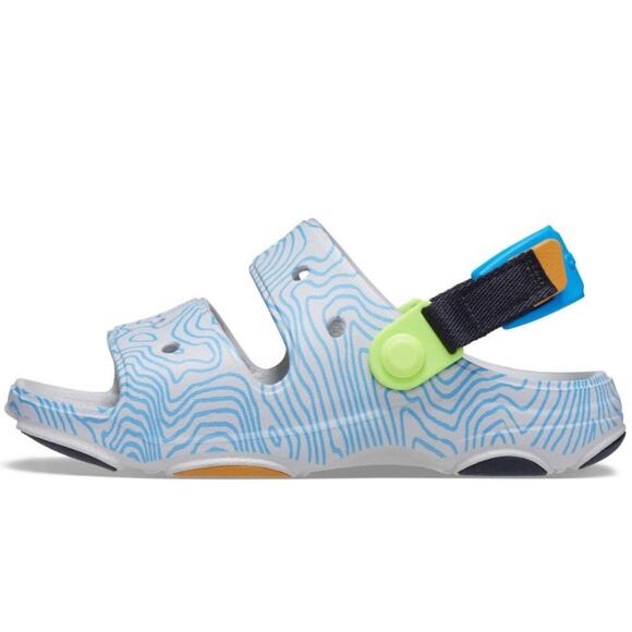 Crocs Boys Deep Navy Multi All Terrain Topographic Sandals Size 11 - Picture 4 of 9